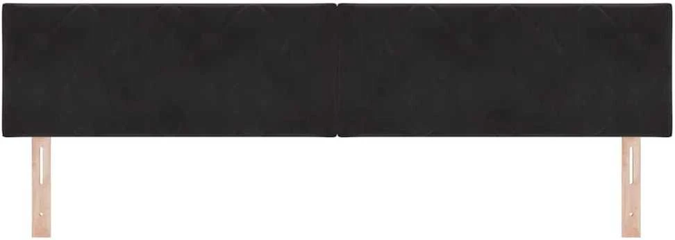 LED galvūgalis Juodas 200 cm Aksomas