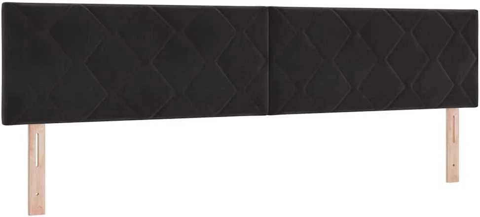 LED galvūgalis Juodas 200 cm Aksomas