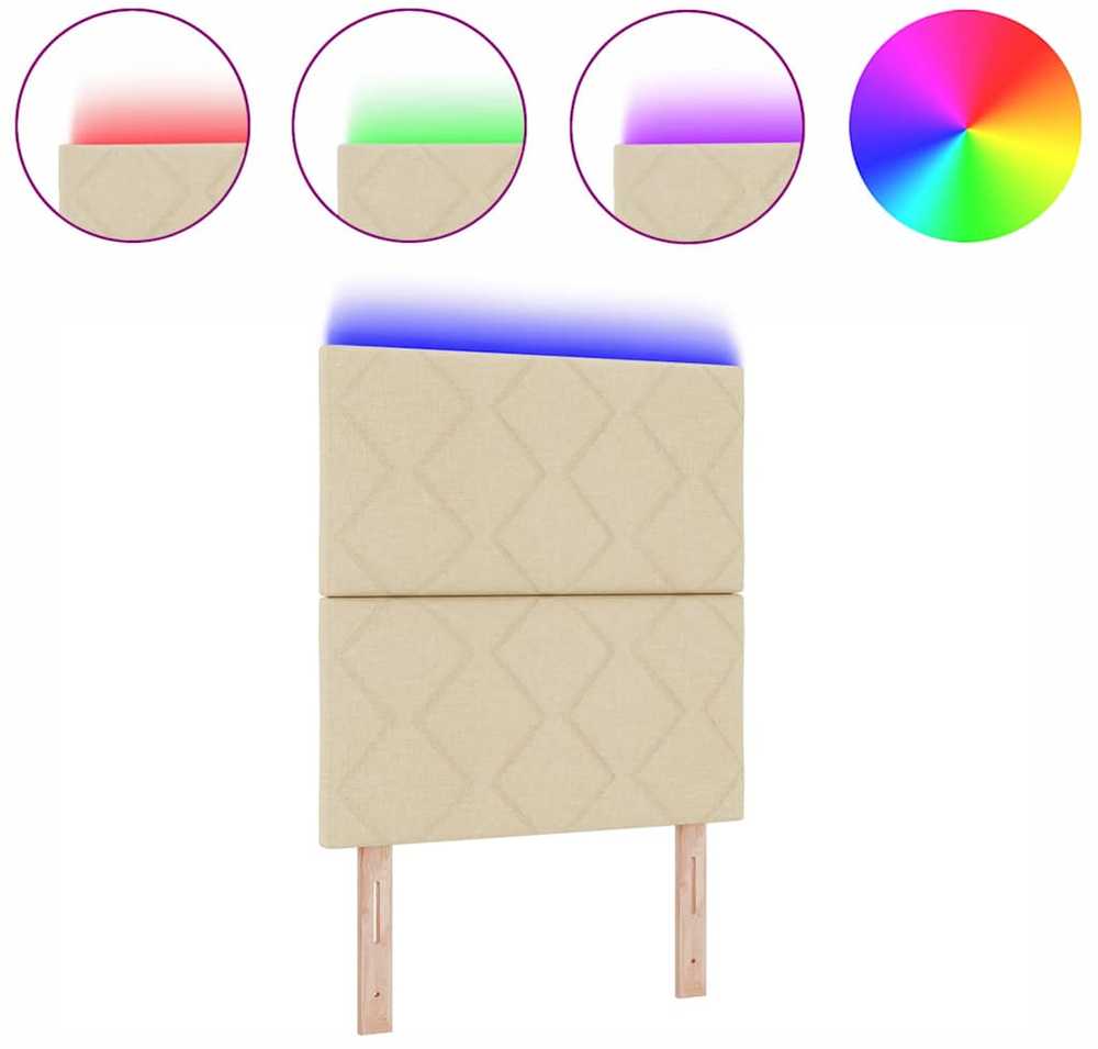 LED galvūgalis Kreminė audinys