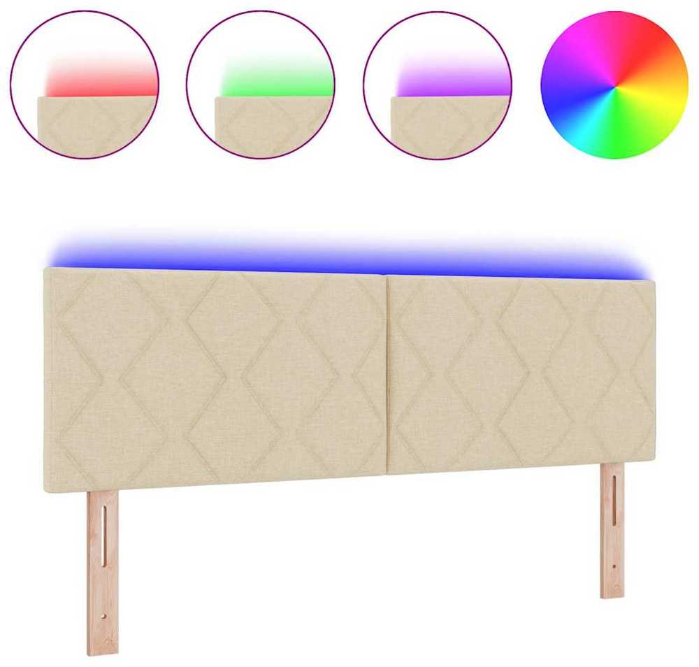 LED galvūgalis Kreminė 144 cm audinys