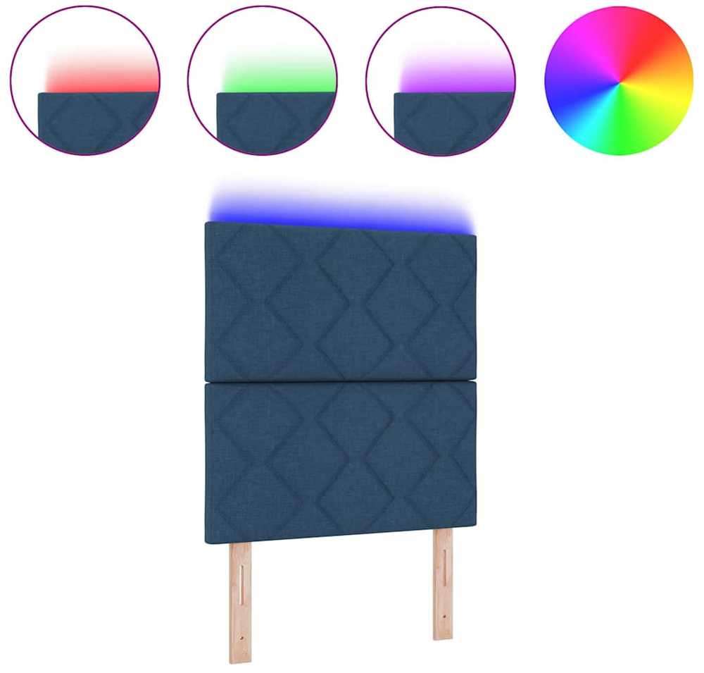 LED galvūgalis Mėlyna 80 cm audinys