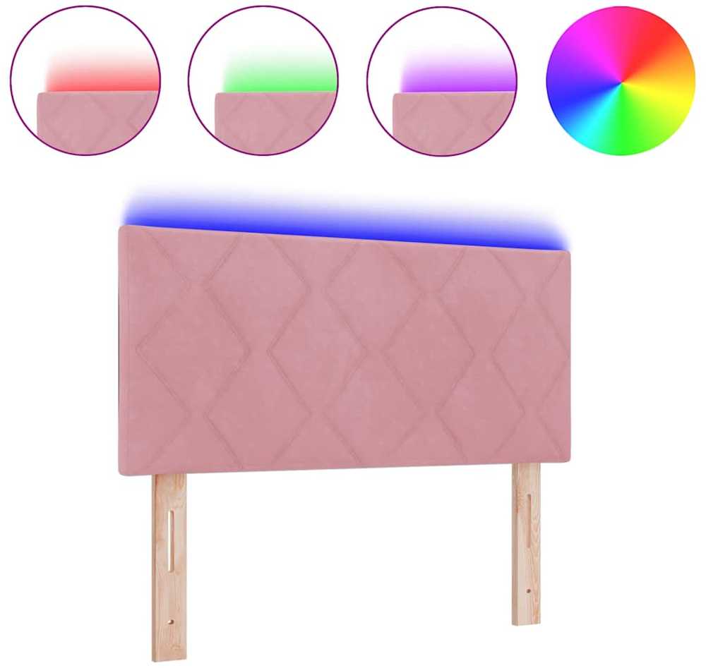 LED galvūgalis Rožinė 90 cm Aksomas