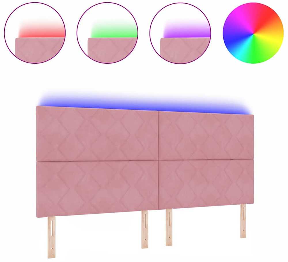 LED galvūgalis Rožinė 200 cm Aksomas