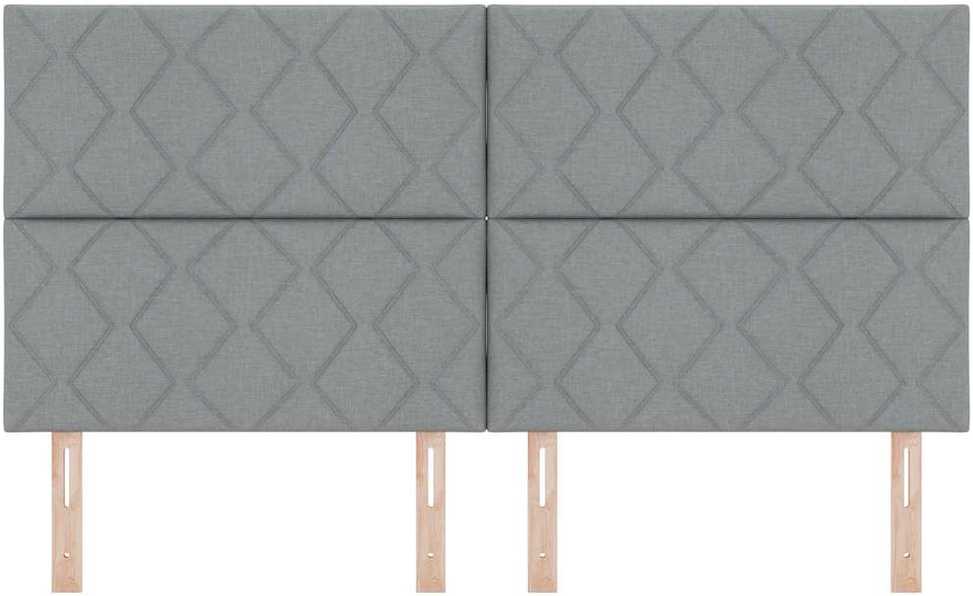 LED galvūgalis Šviesiai pilka 180 cm audinys