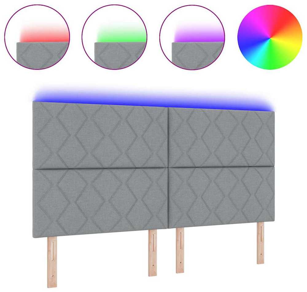 LED galvūgalis Šviesiai pilka 180 cm audinys