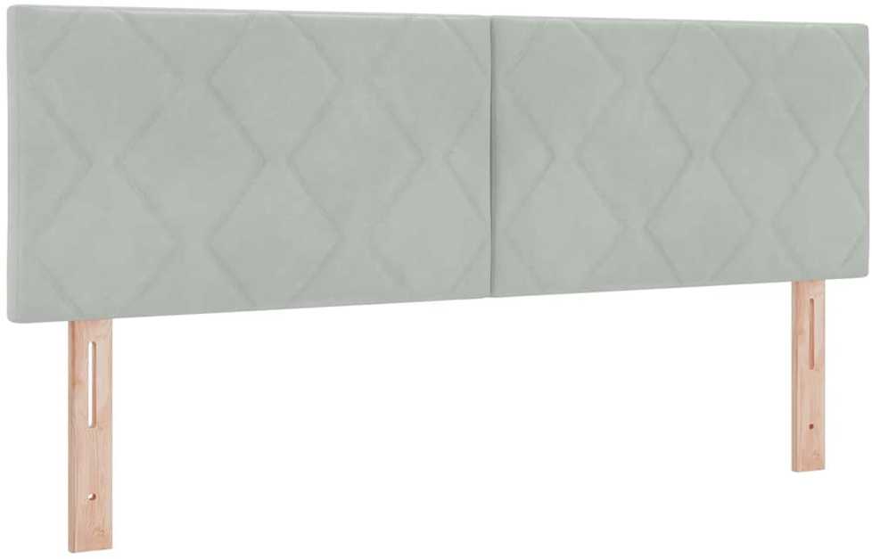 LED galvūgalis Šviesiai pilka 160 cm Aksomas