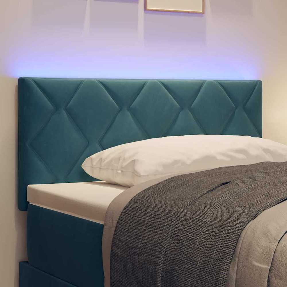 LED galvūgalis Tamsiai mėlyna 100 cm Aksomas