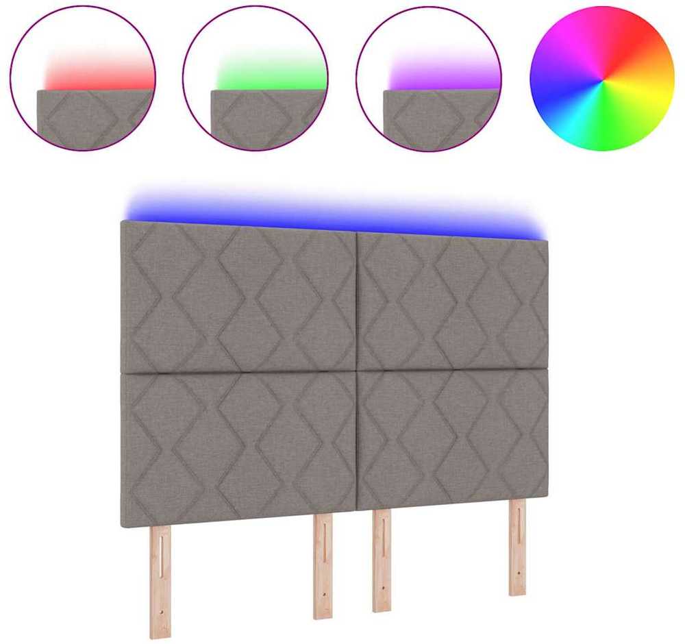 LED galvūgalis Taupe audinys