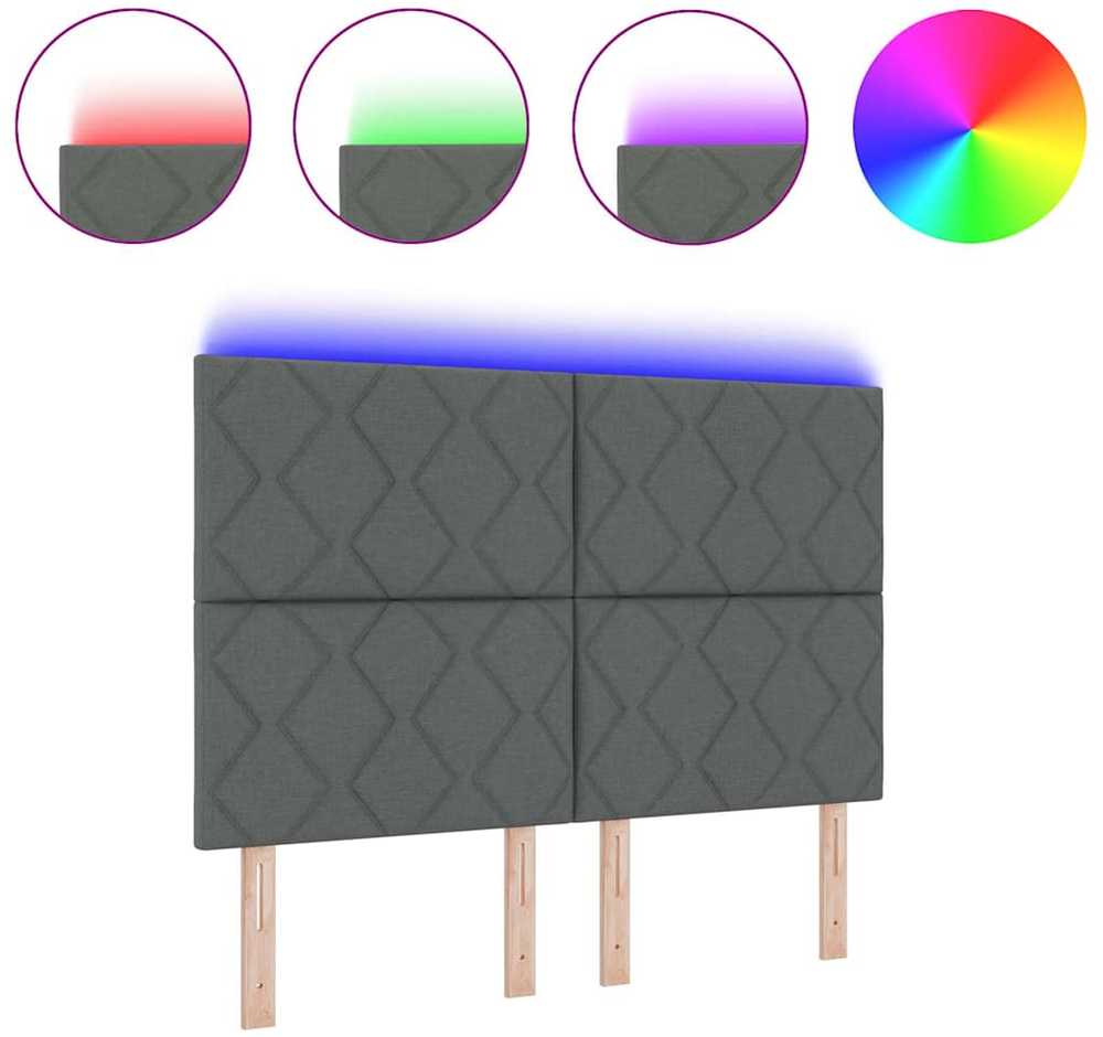 LED galvūgalis Pilka 144 cm audinys
