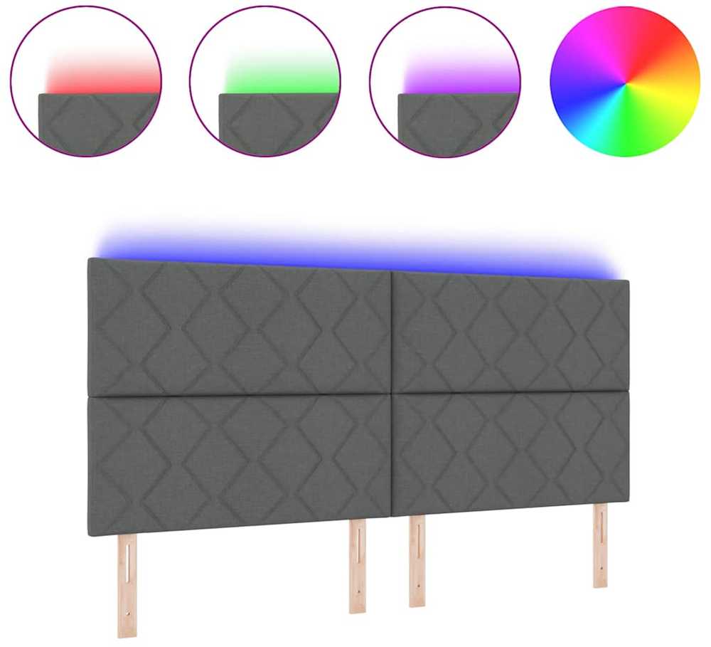 LED galvūgalis Pilka 200 cm audinys