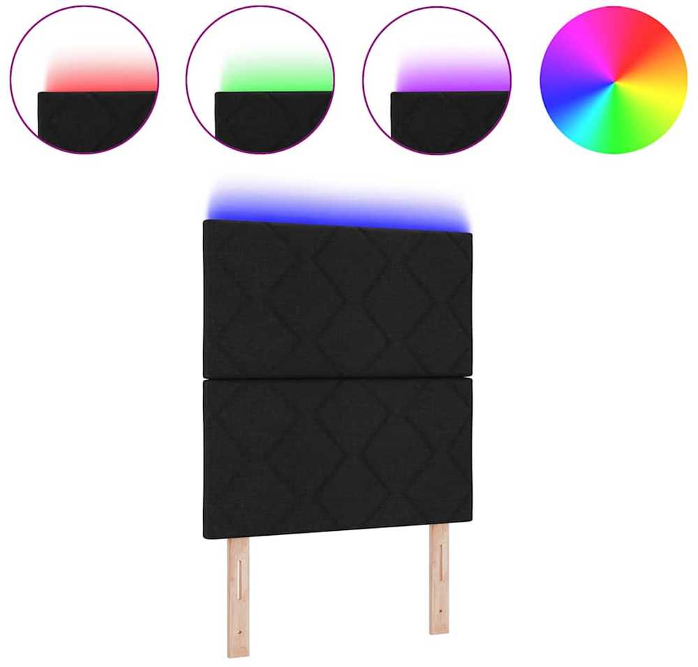 LED galvūgalis Juodas audinys