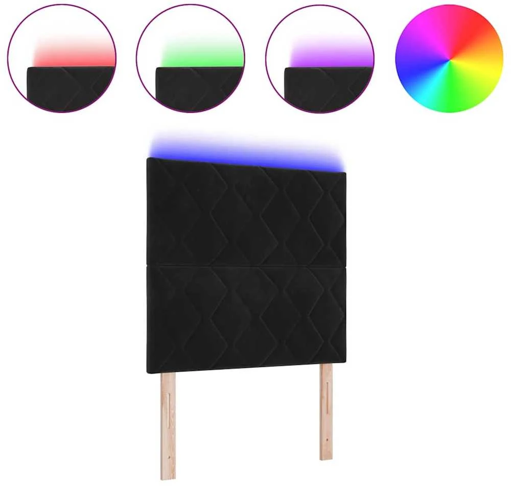 LED galvūgalis Juodas 100 cm Aksomas