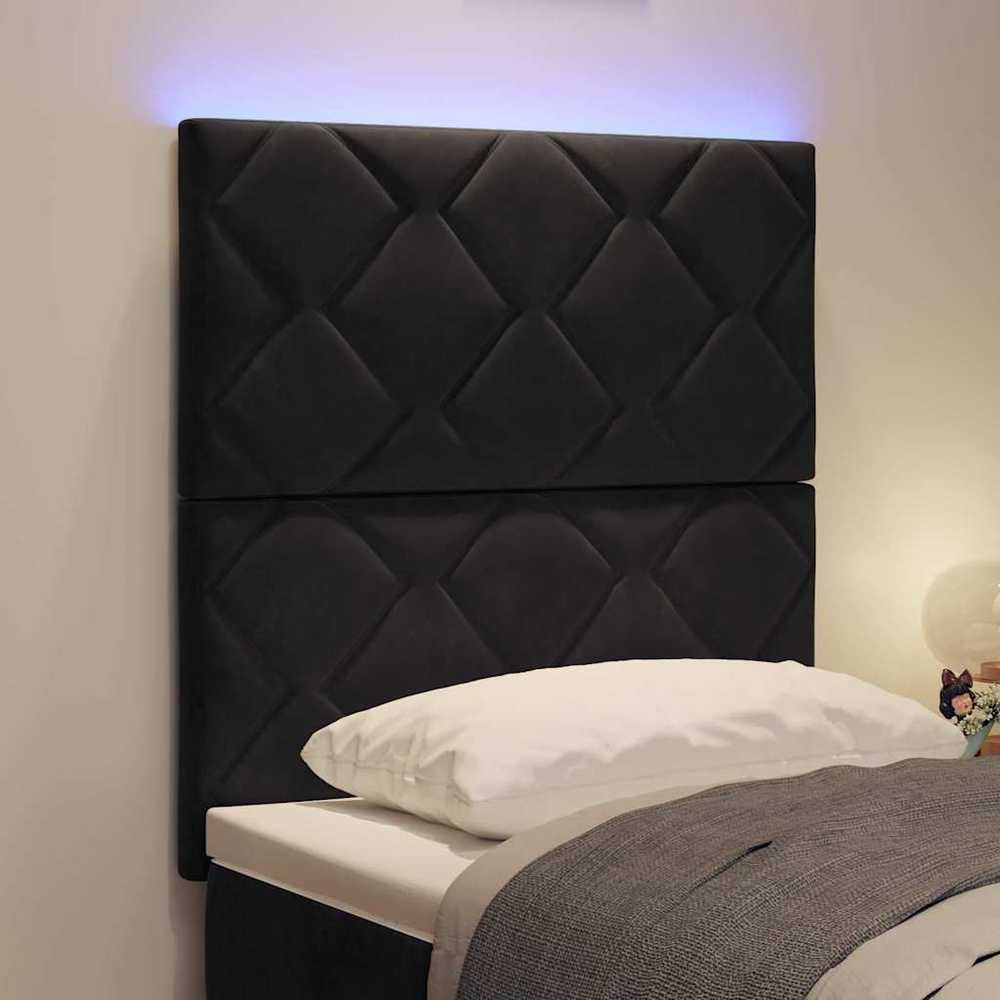 LED galvūgalis Juodas 80 cm Aksomas
