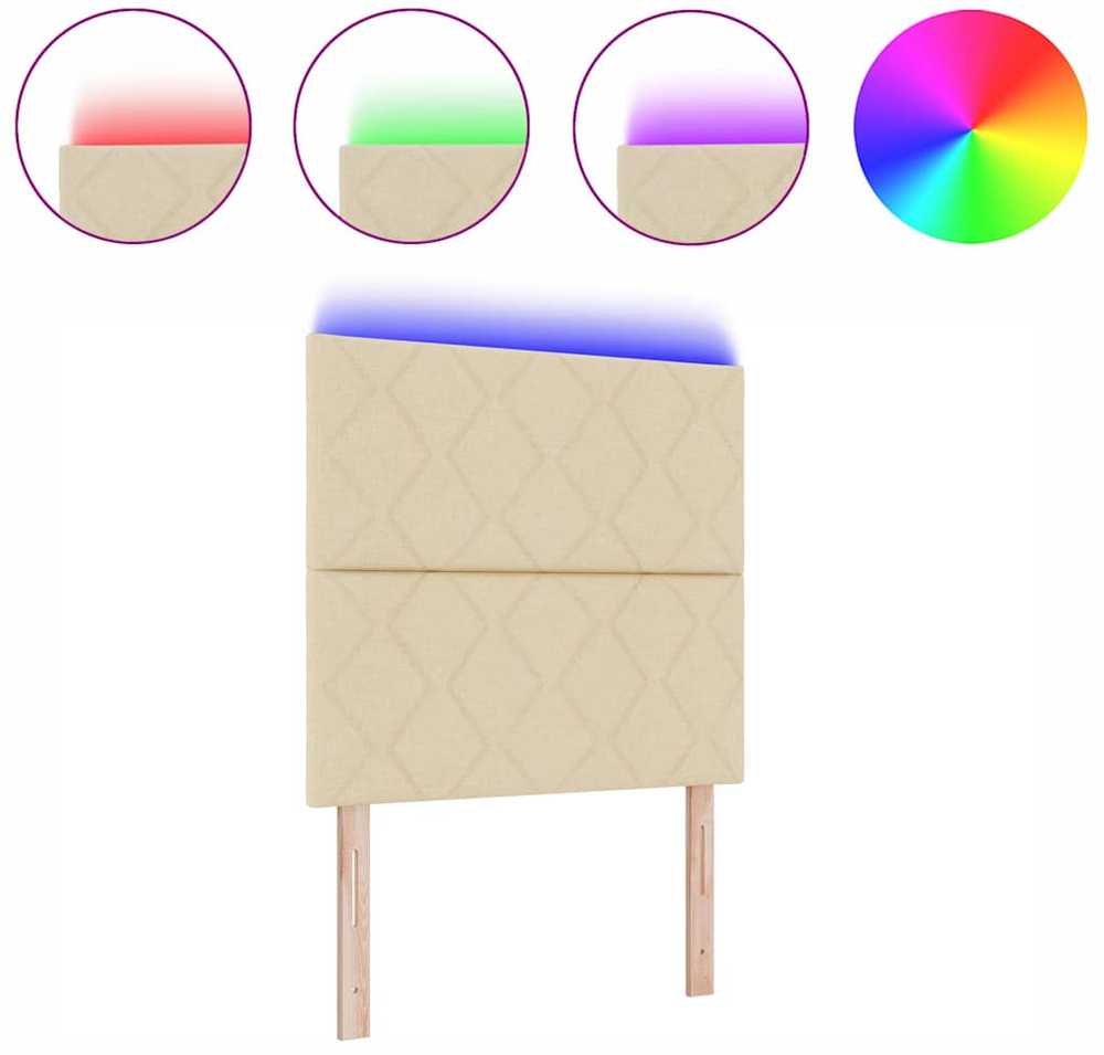 LED galvūgalis Kreminė 90 cm audinys