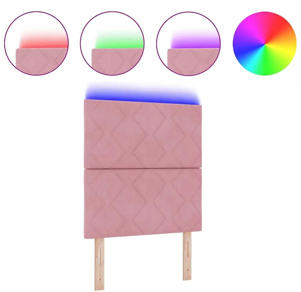LED galvūgalis Rožinė 80 cm Aksomas