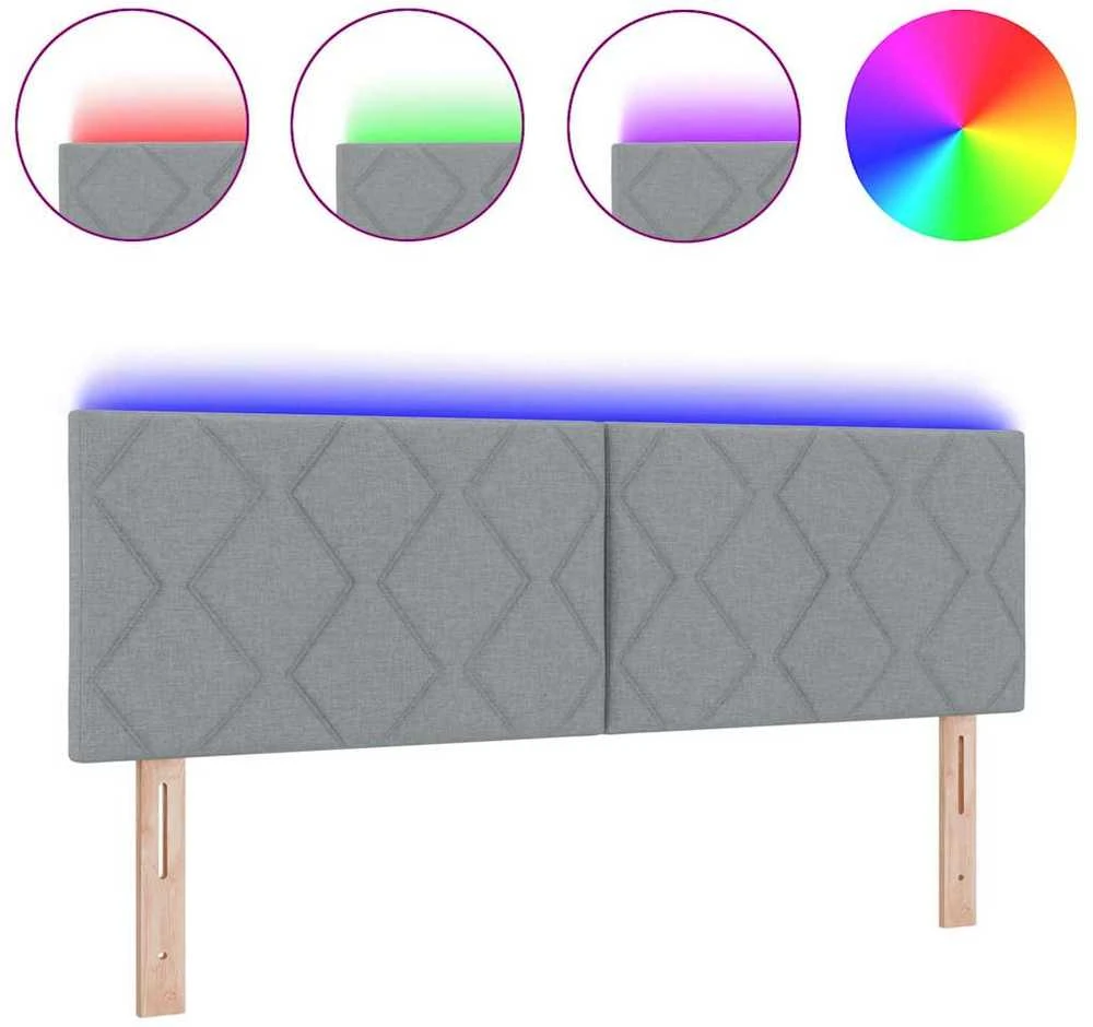 LED galvūgalis Šviesiai pilka audinys