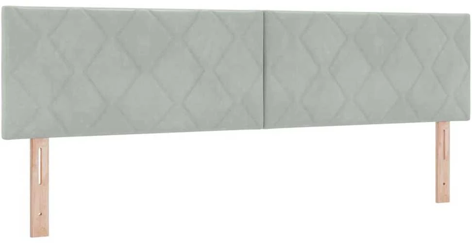 LED galvūgalis Šviesiai pilka 180 cm Aksomas