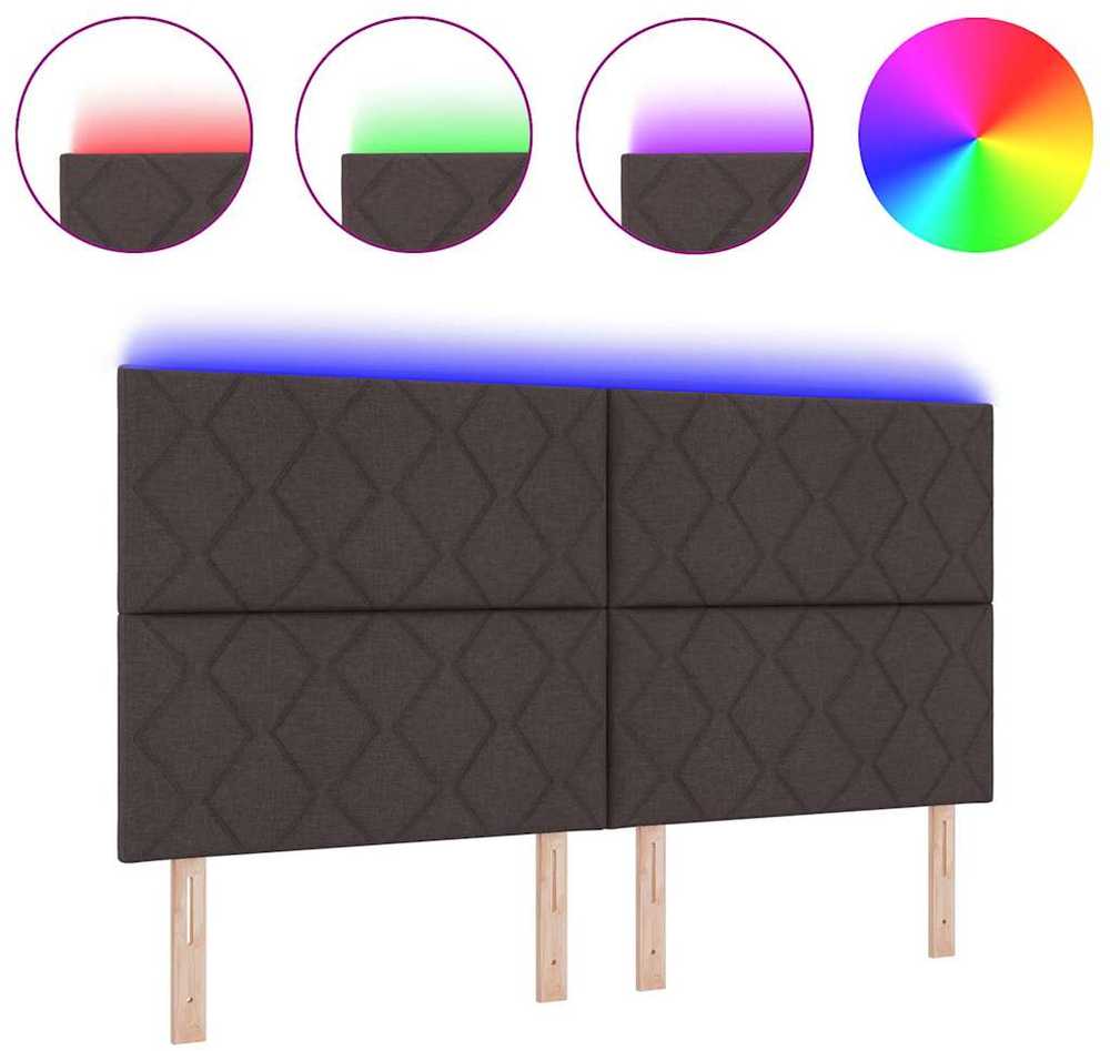 LED galvūgalis Ruda 180 cm audinys