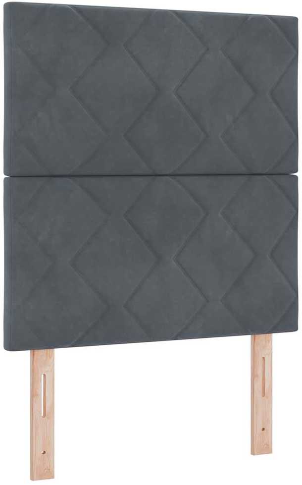LED galvūgalis Tamsiai pilka 80 cm Aksomas