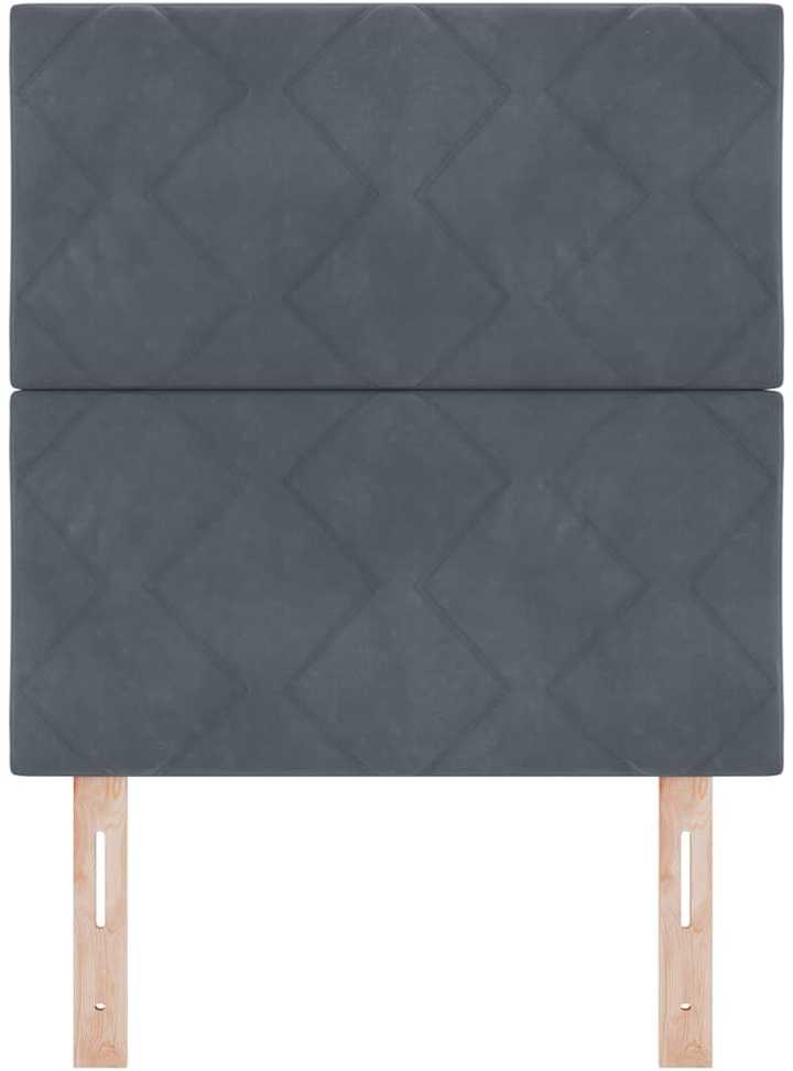 LED galvūgalis Tamsiai pilka 80 cm Aksomas