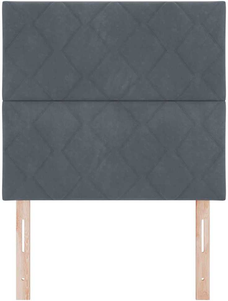 LED galvūgalis Tamsiai pilka 100 cm Aksomas