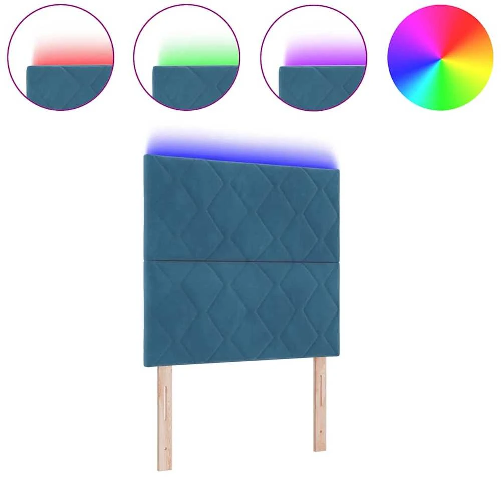 LED galvūgalis Tamsiai mėlyna 100 cm Aksomas