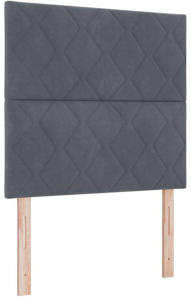 LED galvūgalis Tamsiai pilka 100 cm Aksomas
