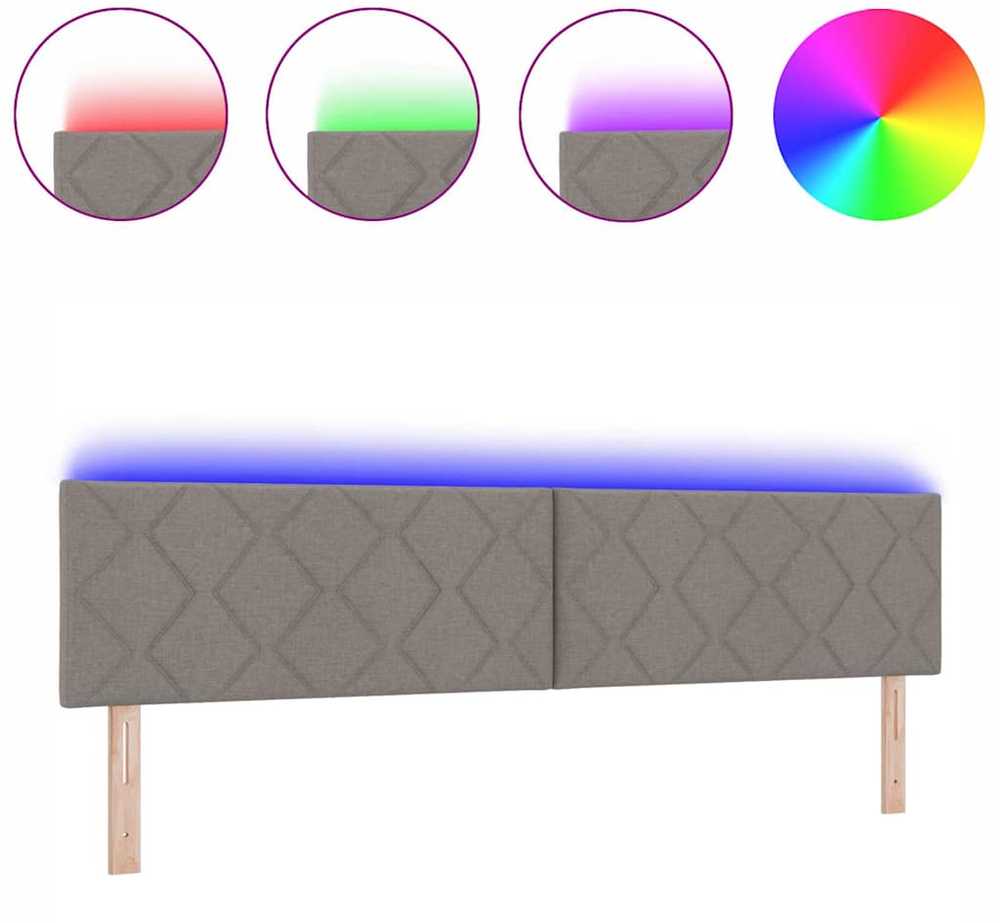 LED galvūgalis Taupe audinys