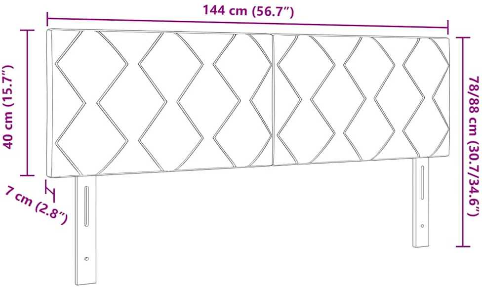 LED galvūgalis Taupe audinys