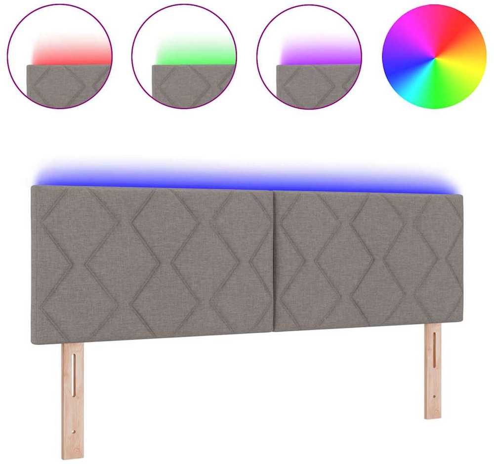 LED galvūgalis Taupe audinys