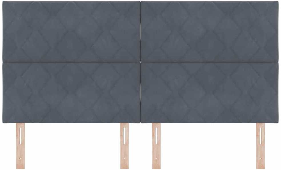 LED galvūgalis Tamsiai pilka 180 cm Aksomas