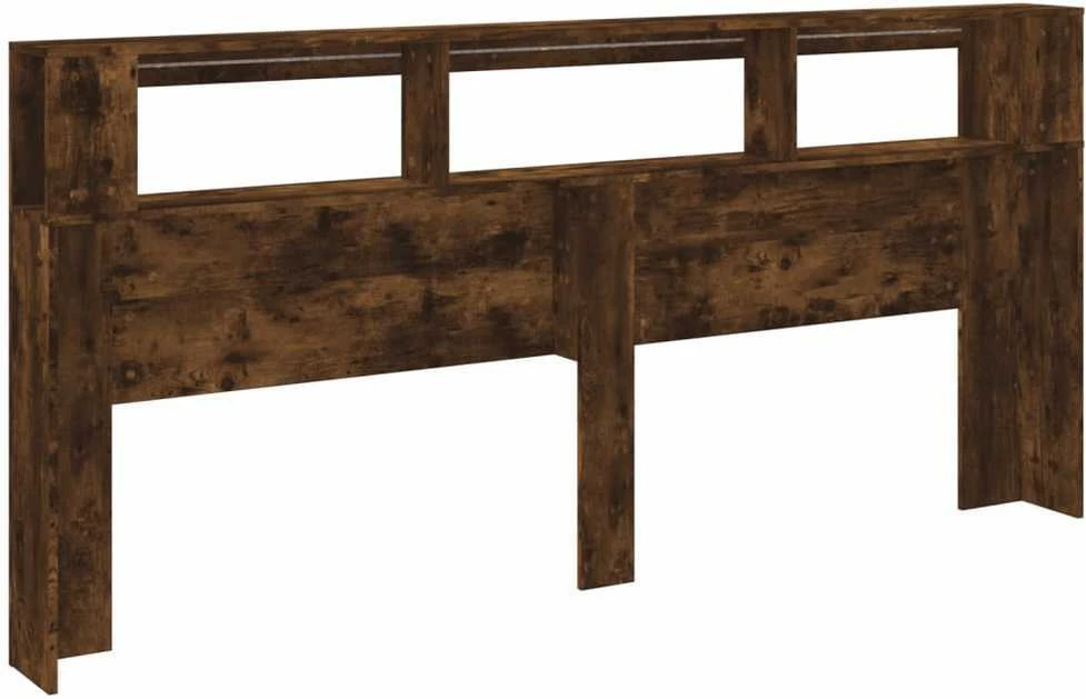 LED galvūgalis, dūminio ąžuolo, 220x18,5x103,5cm, mediena