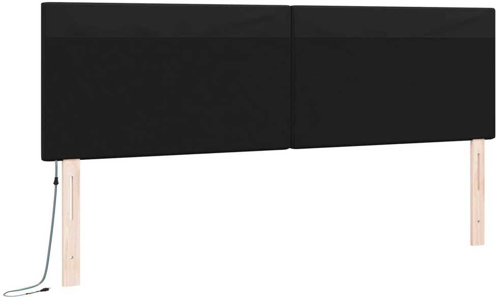 LED galvūgalis Juoda 180 cm Dirbtinė oda