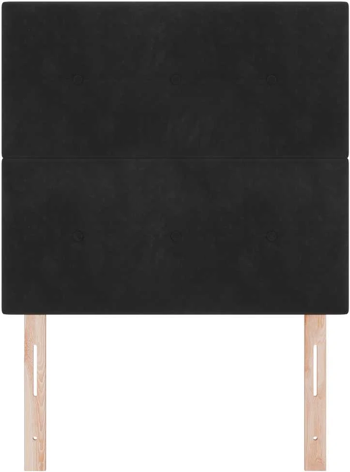 LED galvūgalis su LED juostelėmis Juodas 100 cm Aksomas