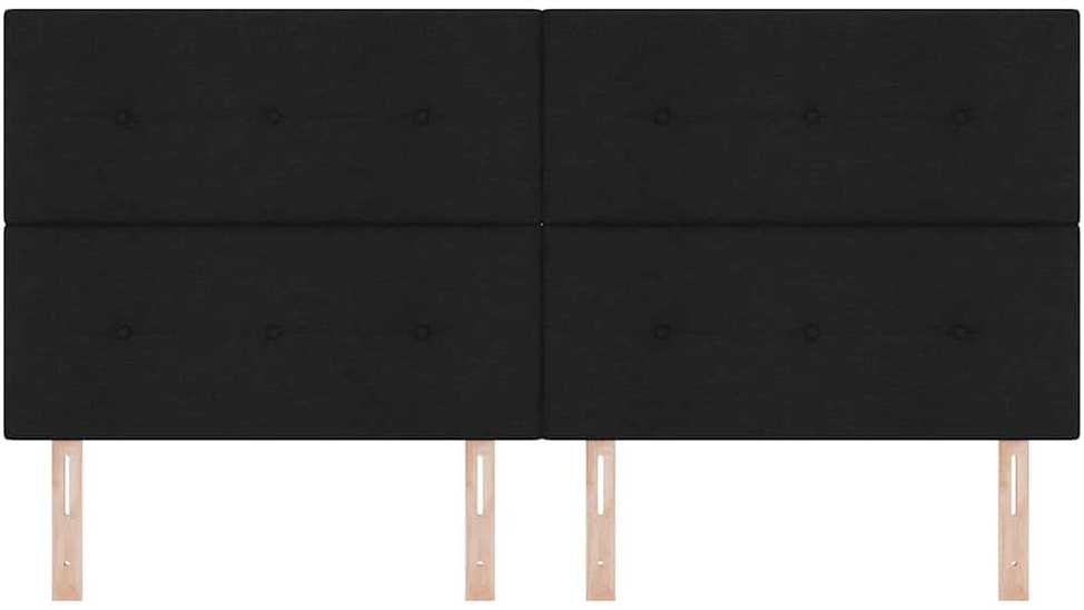 LED galvūgalis su LED juostelėmis Juodas 200 cm audinys