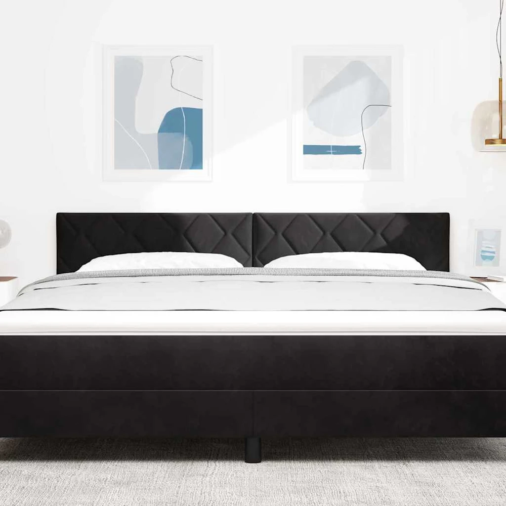 LED galvūgalis Juodas 180 cm Aksomas