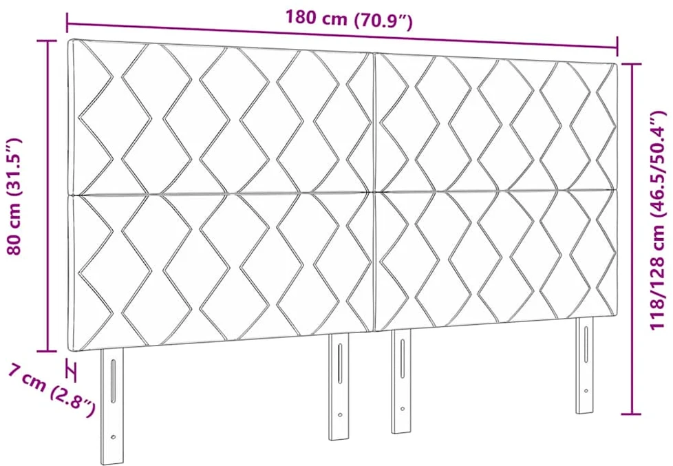 LED galvūgalis Juodas 180 cm Aksomas