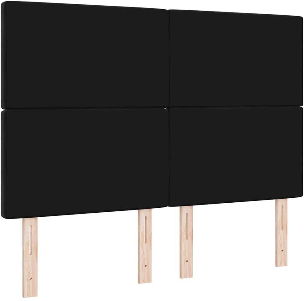 LED galvūgalis su LED juostelėmis Juodas 144 cm Aksomas
