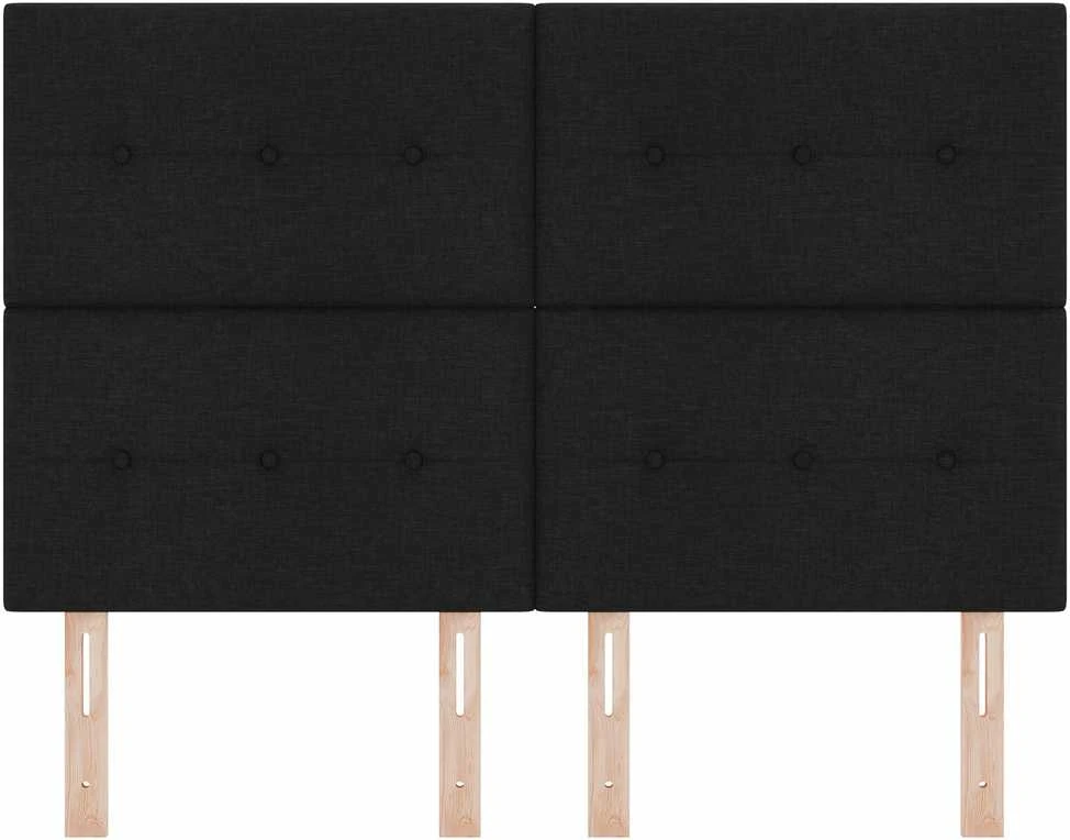 LED galvūgalis su LED juostelėmis Juodas 144 cm audinys