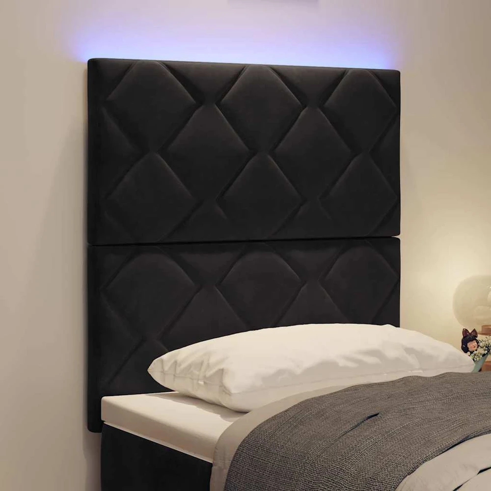 LED galvūgalis Juodas 80 cm Aksomas