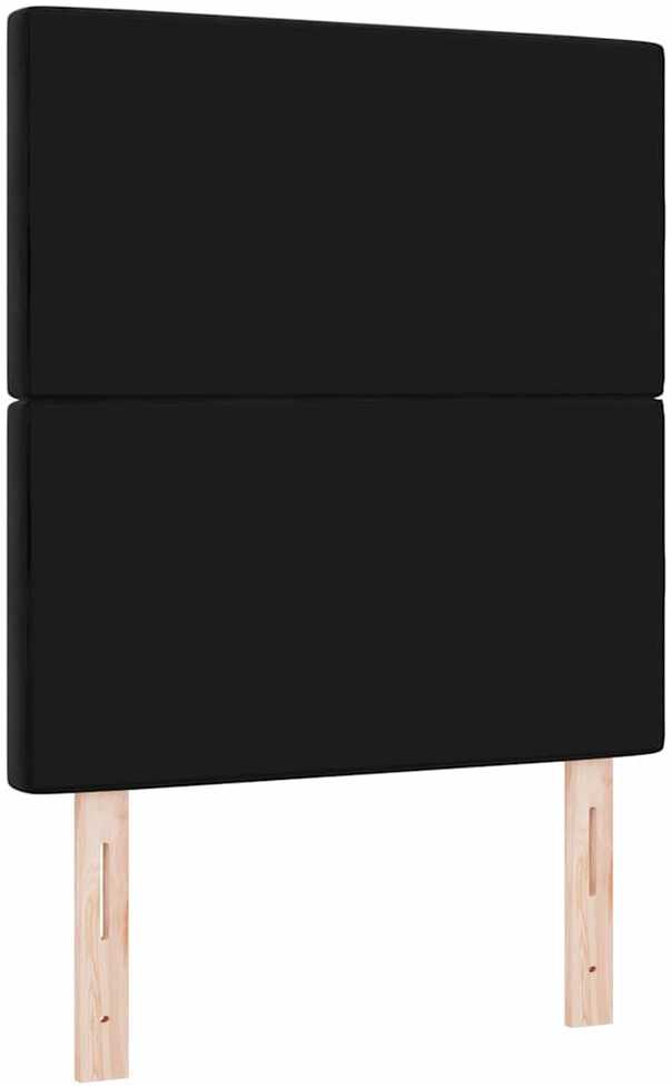 LED galvūgalis su LED juostelėmis Juodas 80 cm Aksomas