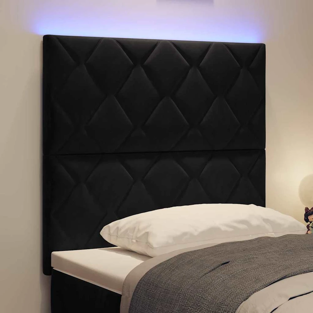 LED galvūgalis Juodas 90 cm Aksomas
