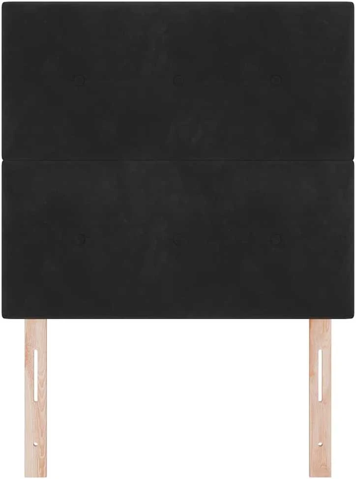 LED galvūgalis su LED juostelėmis Juodas 90 cm Aksomas