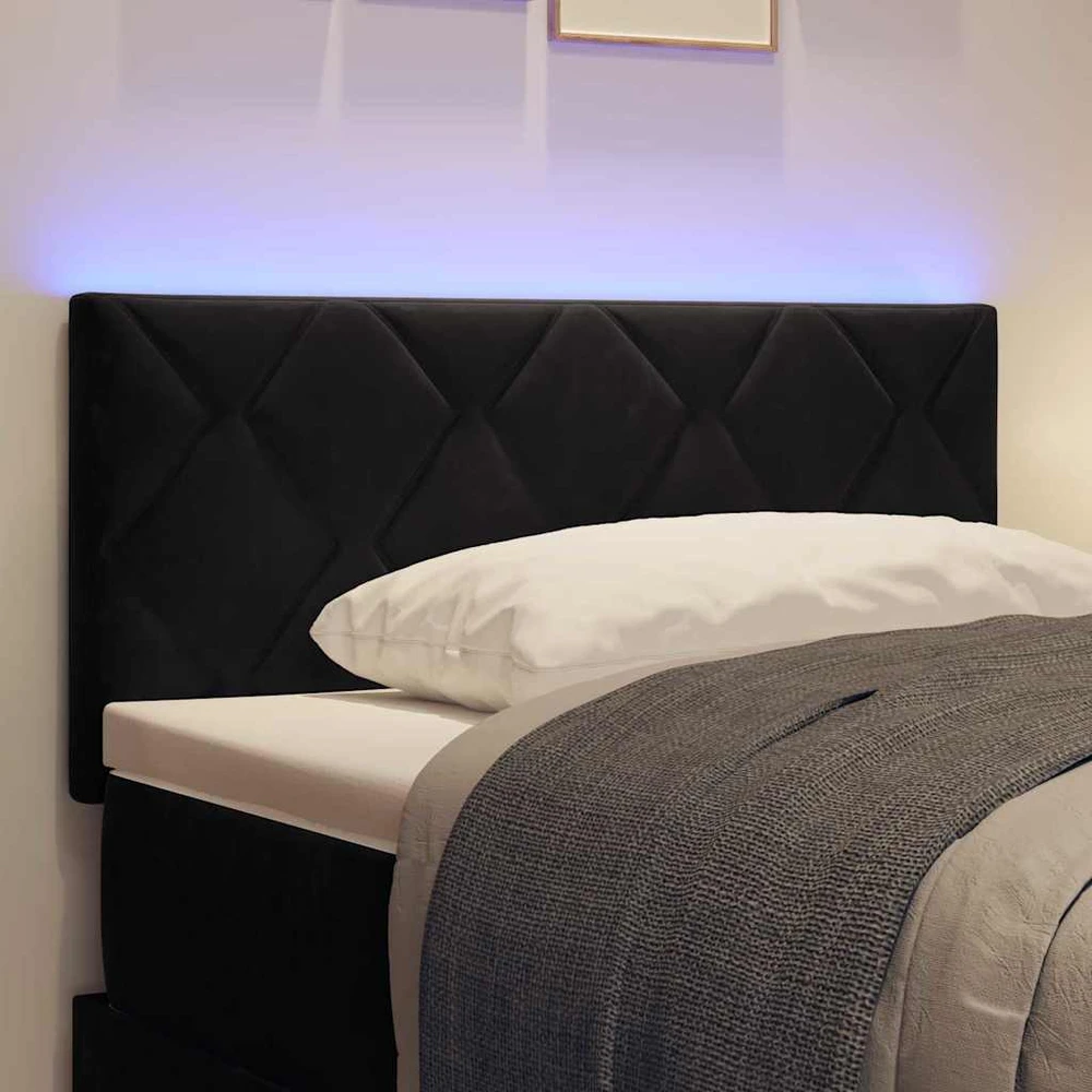 LED galvūgalis Juodas 90 cm Aksomas
