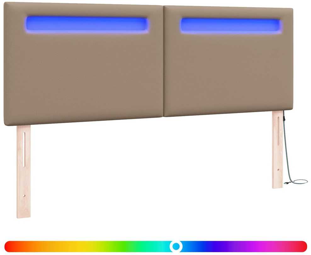 LED galvūgalis Kapučino 144 cm Dirbtinė oda