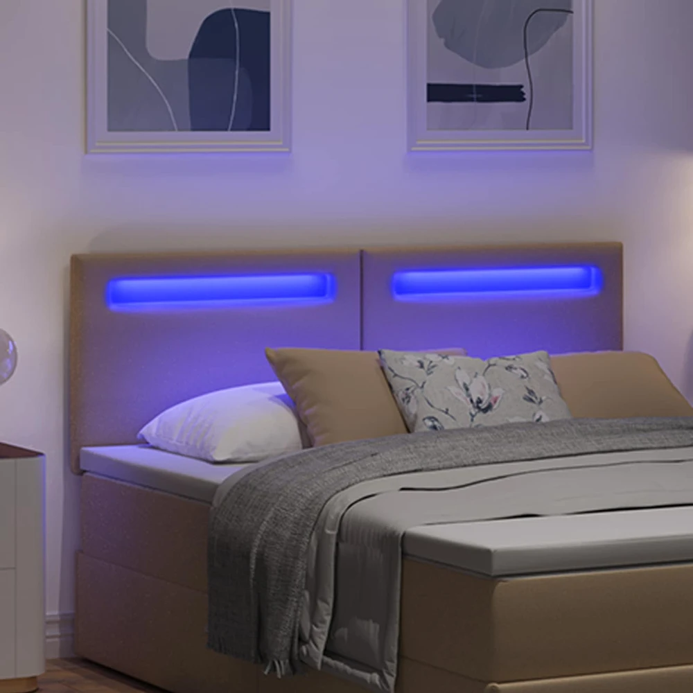 LED galvūgalis Kapučino 144 cm Dirbtinė oda