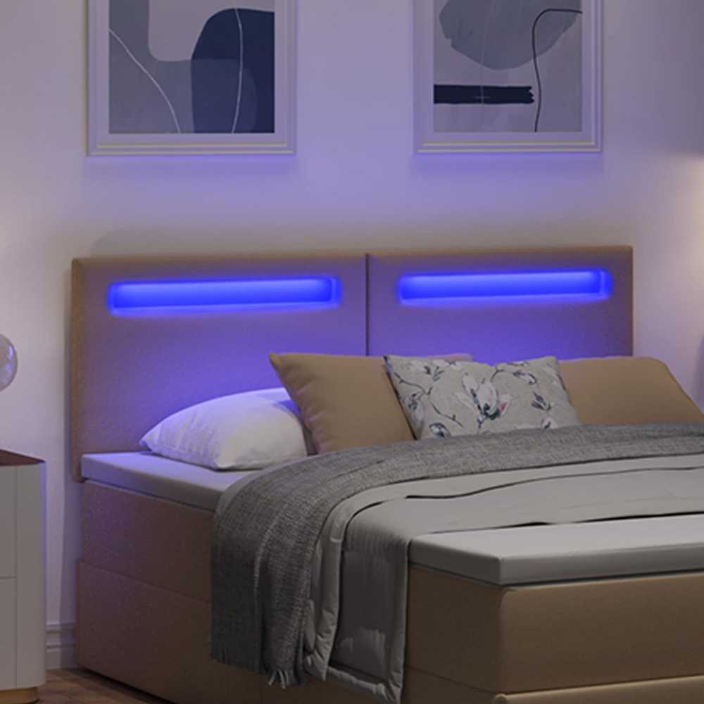 LED galvūgalis Kapučino 144 cm Dirbtinė oda
