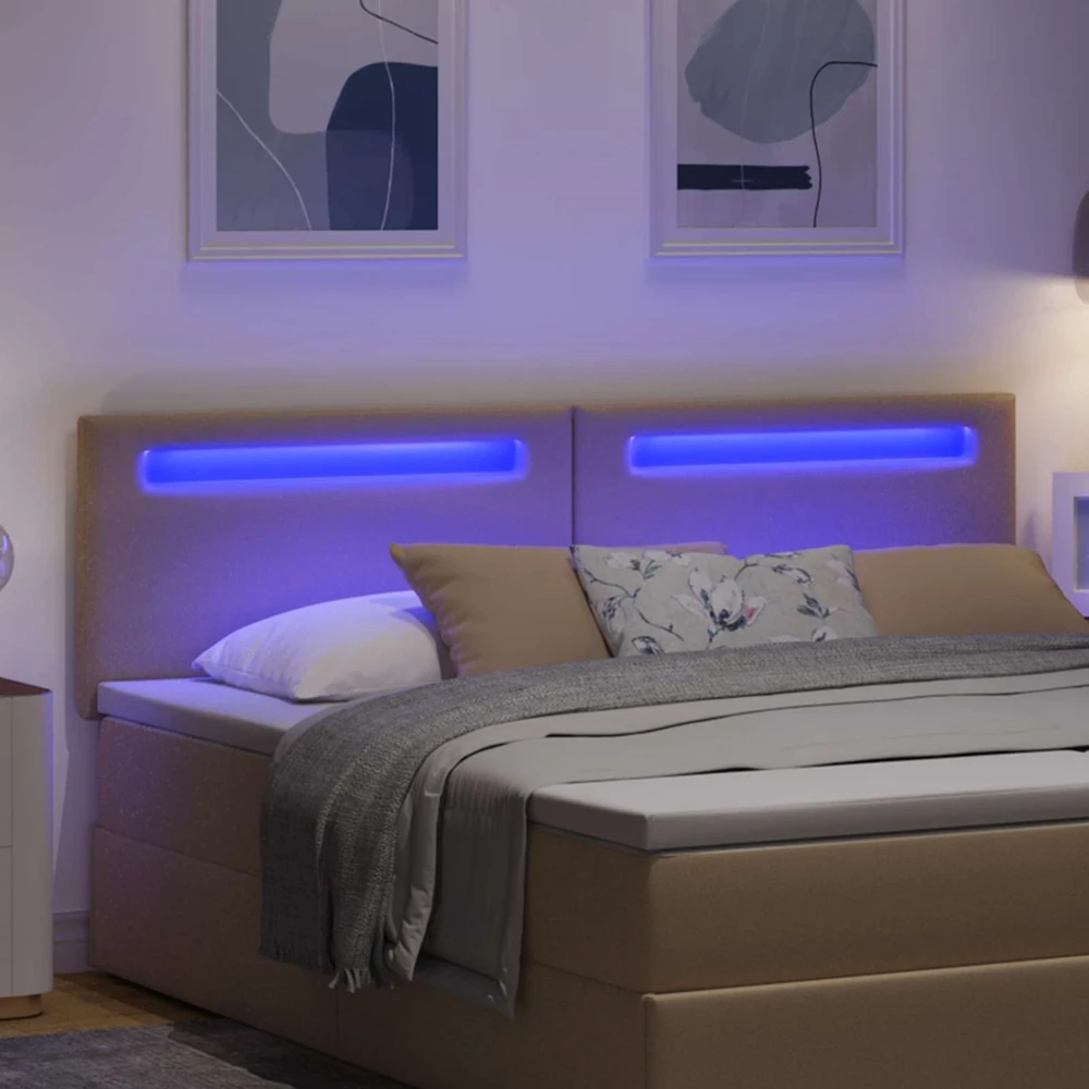 LED galvūgalis Kapučino 180 cm Dirbtinė oda