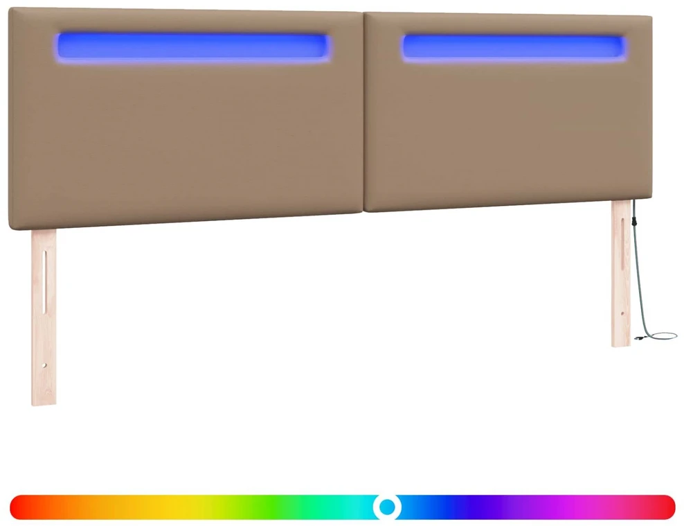 LED galvūgalis Kapučino 180 cm Dirbtinė oda