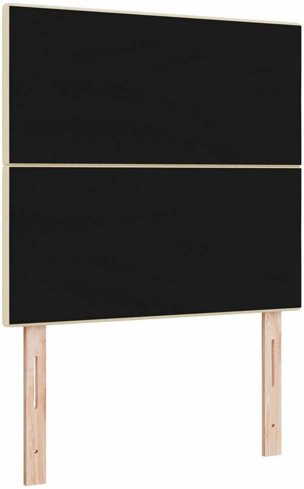 LED galvūgalis su LED juostelėmis Kreminė 100 cm audinys